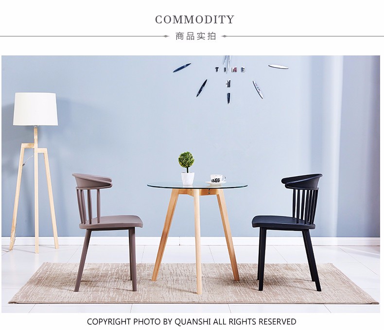 colorful pp plastic chairs dining modern windsor chair