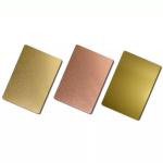 Mirror Polished Bead Blasted Stainless Steel Sheet Rose Gold Fireproof