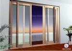 Soundproof Aluminum Powder Sliding Door And Window Wooden Grain Sliding Door