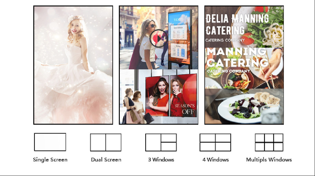 43 Inch 9.5mm Narrow Bezel Multiple Installation Methods Advertising Display