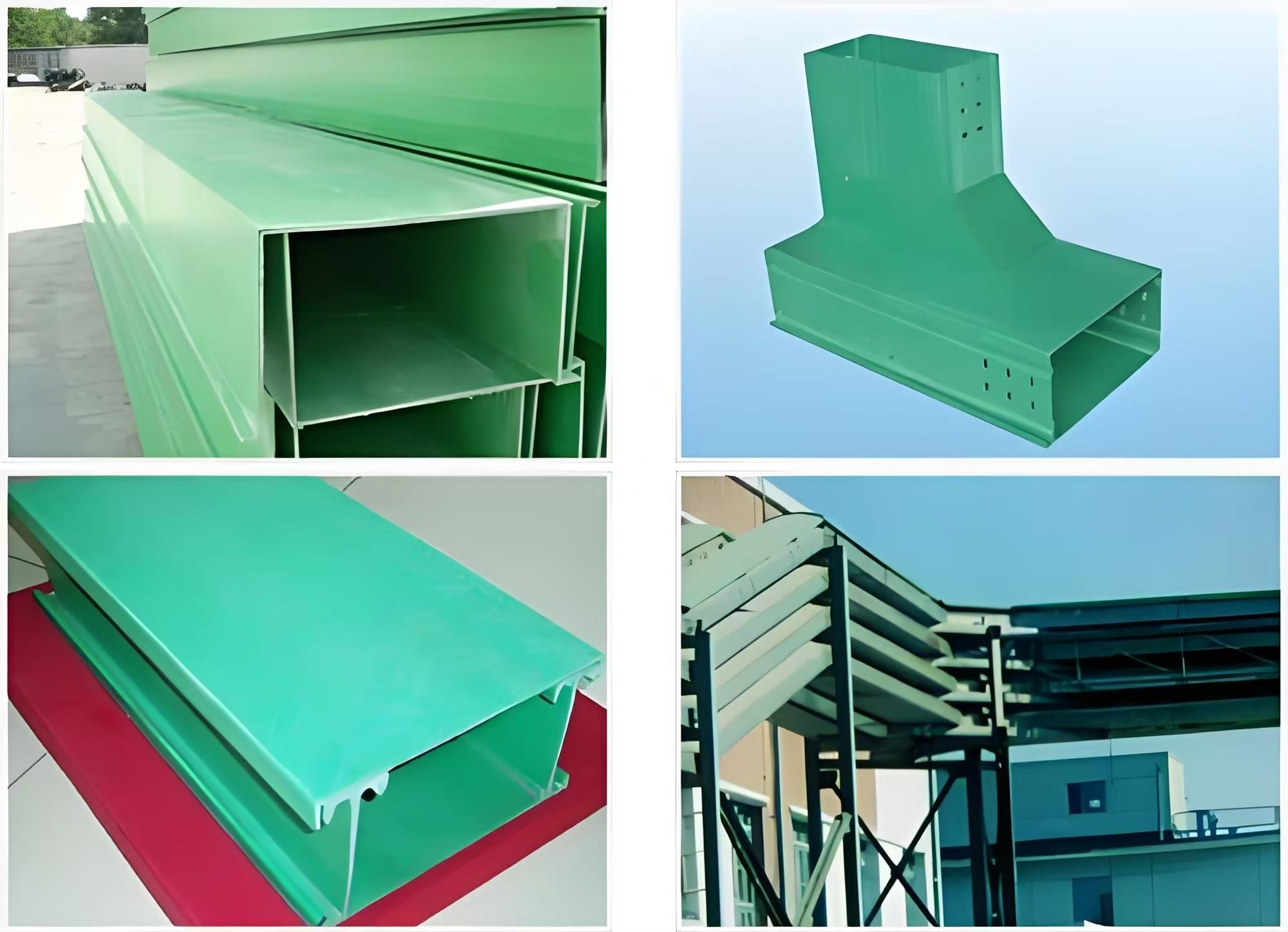 Molded Raceway Cable Tray Length 3m Temperature Range -40°C To 120°C Fire Resistance Non Flammable