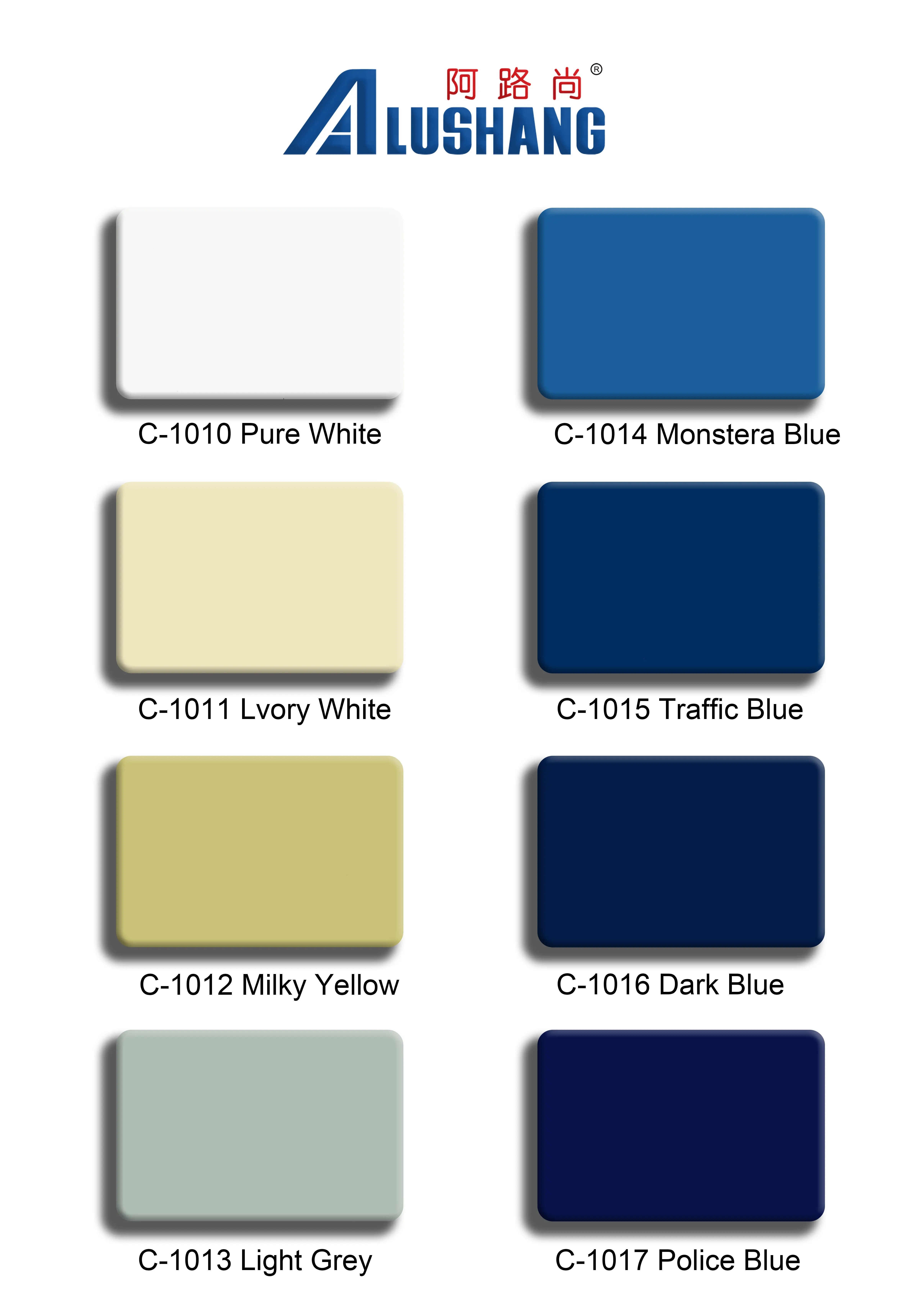 3MM Solid Color Aluminum Composite Panel, 1.22x2.44m, Excellent Coating for Building Decoration
