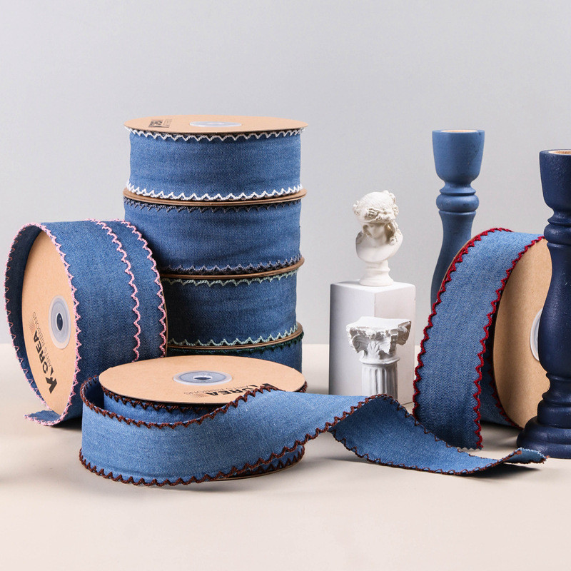 Garment Decoration Jeans Ribbon 38mm Double Face Weave Edge