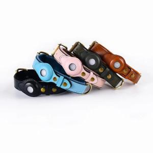 Wholesale Pet Collar Nice Quality Custom Logo Fashionable Cool Leather Airtag from china suppliers