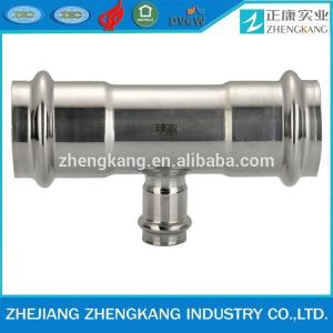 Wholesale stainless steel press fitting V style reducer tee from china suppliers