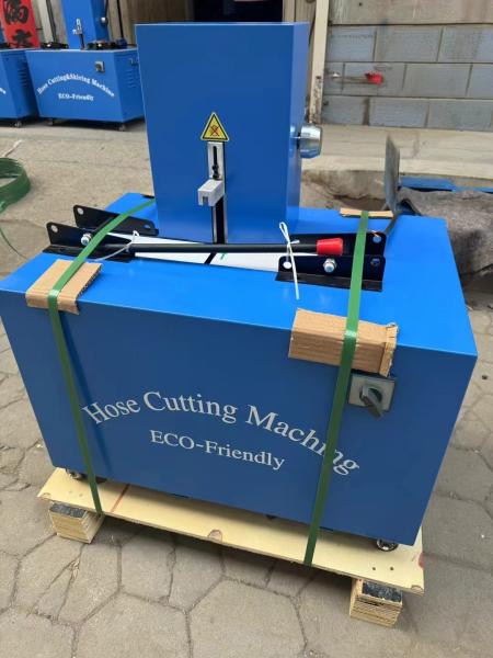 2 inch Blue Skiving And 4 Layers Electric Rubber Hose Cutting Machine With