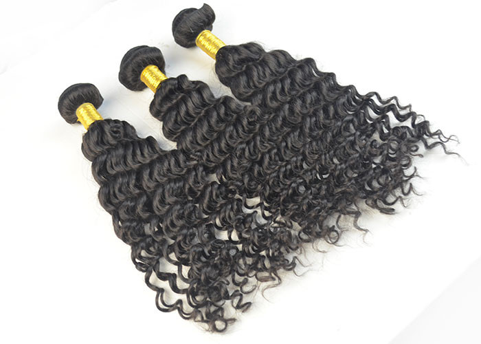 Healthy Natural Black Virgin Human Hair Extensions Full Tightened 100G