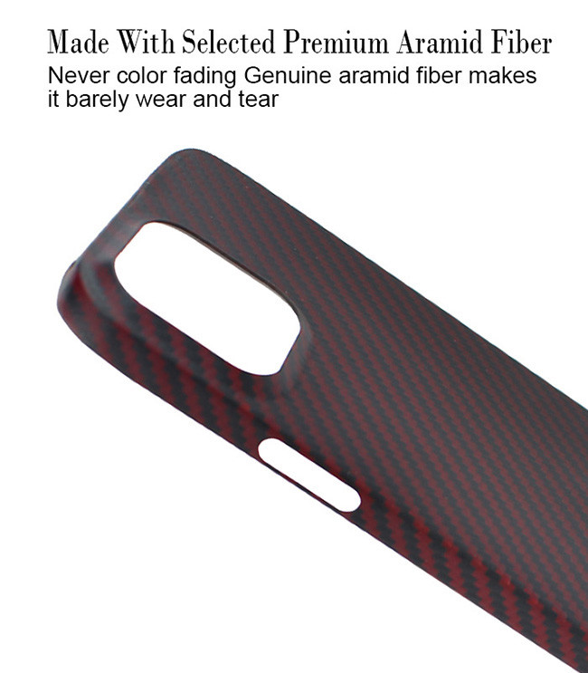 Matte Finish Aramid Fiber Phone Case For iPhone 12