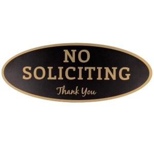 Wholesale House Custom Reflective Sign Metal Oval No Soliciting Sign Printable from china suppliers