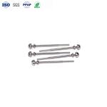 Stainless Steel 304 Needle Pin Polished Round Head One Word Slot Slender Shaft