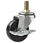 2" threaded stem industry rubber caster, 2" rubber caster,,black rubber casters,