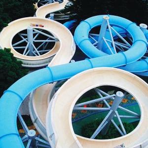 Wholesale Spiral Waterpark Slide , FRP Water Park Slides / Cuustomized Water Slide for Giant Aqua Park from china suppliers