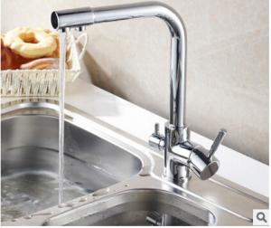 Wholesale 3 In 1 Brass Gooseneck Kitchen Faucet Connect Pure Water Hot Cold Water In Kitchen from china suppliers
