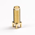 50Ω Gold Plating SMA Coaxial Cable Female Connector Dip Type L 20mm