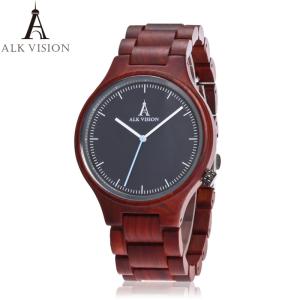 Wholesale ALK Vision Couple Wood Watch Ladies Fashion Quartz Wooden Watch Casual Lovers Wood Watches Women Men Top Brand Luxury Cl from china suppliers