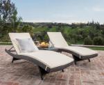 Aluminium PE Rattan beach chair All weather Outdoor Garden Patio leisure Lounge