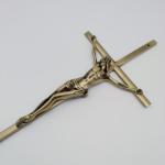 56.7*15.8cm Copper Crucifix , Casket Cross Catholic Decoration Zamak Material