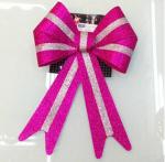 Metallic PVC Holiday Decoration Ribbon Bow Tie , wrapping glitter ribbon bow