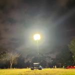 500W Industrial Led Balloon Work Light on ETL Certified Mobile Tripod Telescopic