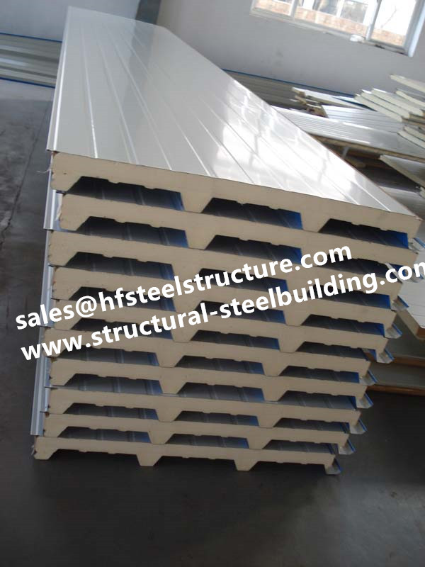 Sandwich Pu Polyurethane Insulated Cold Room Panel Width 950mm / Cold Storage Panels