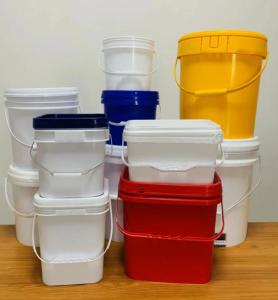 Wholesale Smooth Surface 1.5mm Plastic Bucket with Seal Lid and Metal Handle for Water Paint Food Chemical Coating from china suppliers