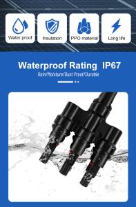 Wholesale MC4 Photovoltaic Solar PV Cable 3 Branch Panel Connector 22A Copper from china suppliers