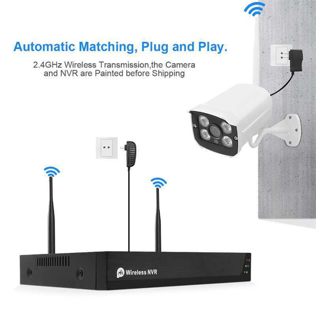 4/8 Channel Security Smart Home 1080P NVR Wireless CCTV Camera System With Google Alexa