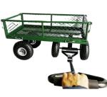 Iron Green Portable Heavy Duty Steel Beach Wagon Hauling Car Tool Grocery Food