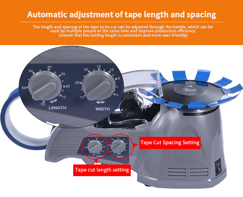Turntable Tape Cutting Machine 2A Zcut-870 with Mobile Sensor