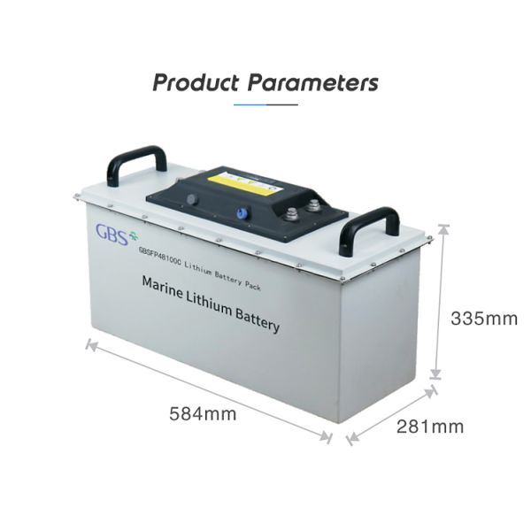 GBS 48V CE Approved 100Ah Marine Lithium Lifepo4 Battery Pack with BMS 3000 Cycles -20~65 Operating Temp GBSFP48100C 5KW