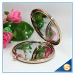 Shinny Gifts Crystal Goose Design Folding Make up Mirror Souvenir Compact Mirror