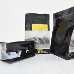 250g Coffee Powder Food Packaging Pouch Flat Bottom With Zipper Lock