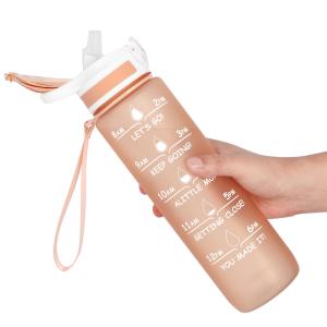 Wholesale Colorfully Time Marked Water Bottle BPA Eco Friendly Tritan PP Silicone from china suppliers