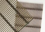 Antique Brass Ss316 Architectural Woven Metal Mesh Flexible Builing Facade Wire