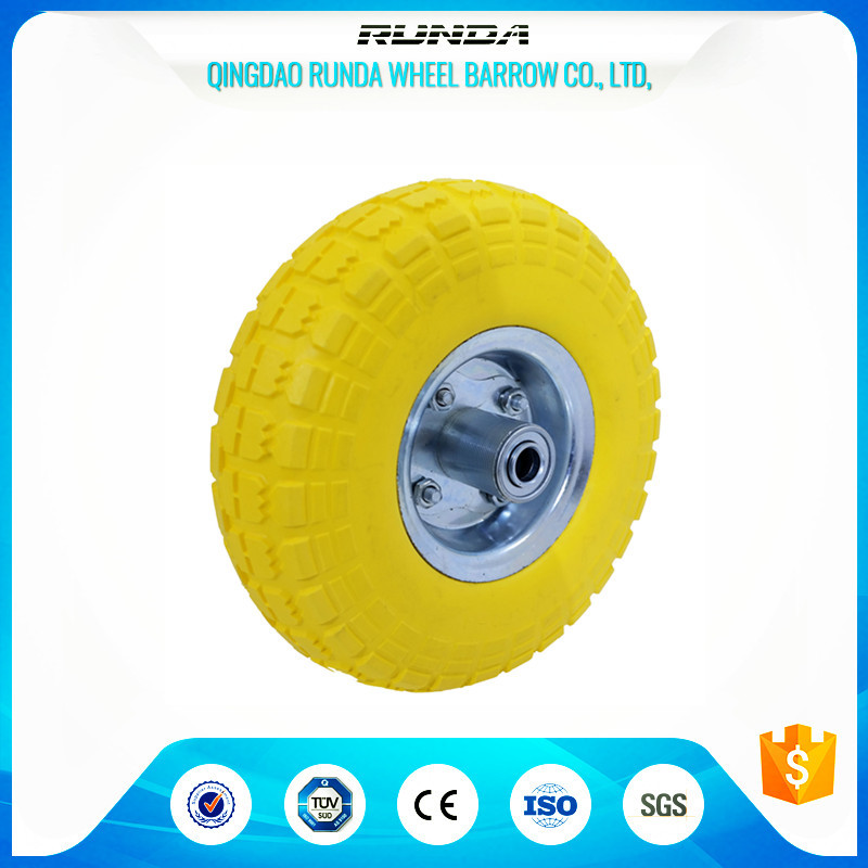 Flat Free Wpolyurethane Caster Wheels 10" Offset Hub 55mm Hub No Peculiar Smell