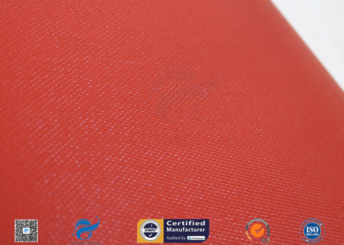 1150GSM Silicone Coated Fiberglass Fabric 0.85MM Red Fire Blanket 39.4" 50M Roll