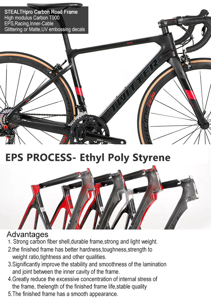 Rim Brake T900 Carbon Frame Road Bike Aero Racing Full Inner Cables