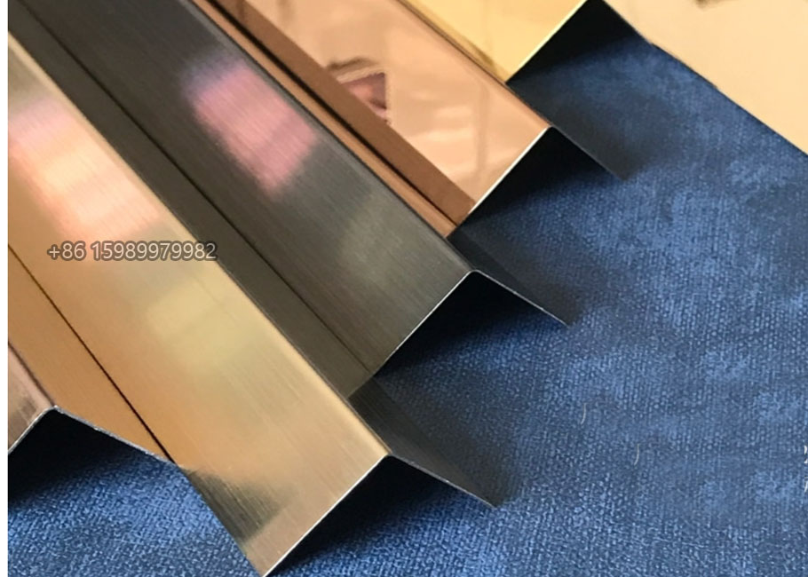brushed black stainless steel l profiles