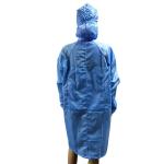 Cleanroom 5mm Stripe ESD Smock Lab Coat Built In Storage Bag