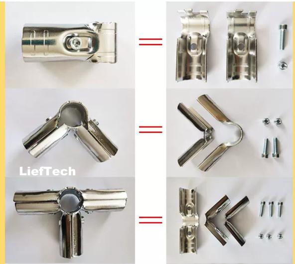 90 degree Chrome Plated Pipe Connectors High Corrosion Resistance