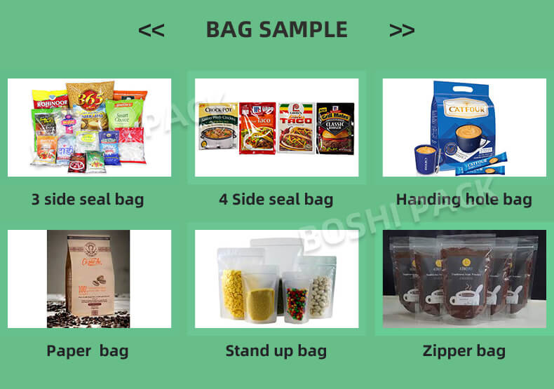 200g Premade Masala Pouch Packing Machine For Bags Film Zipper Bag