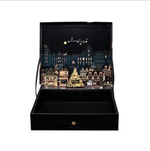 Wholesale Luxury ECO-Friendly Wholesale Recycled Customised Printing Food Black gift box with lid from china suppliers