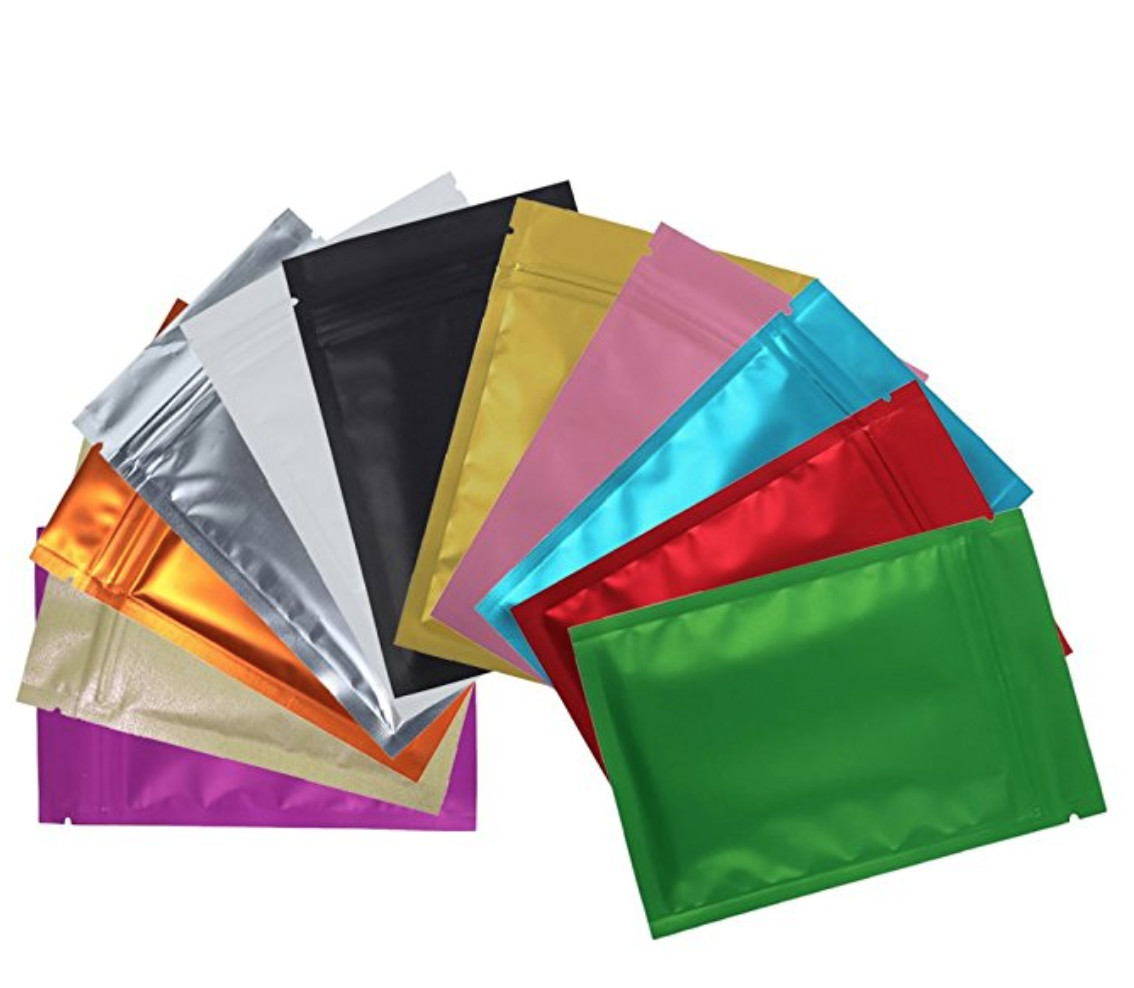 Child Proof Mylar Aluminum Foil Wrist Band Necklace k Packing Bag With Custom Logo