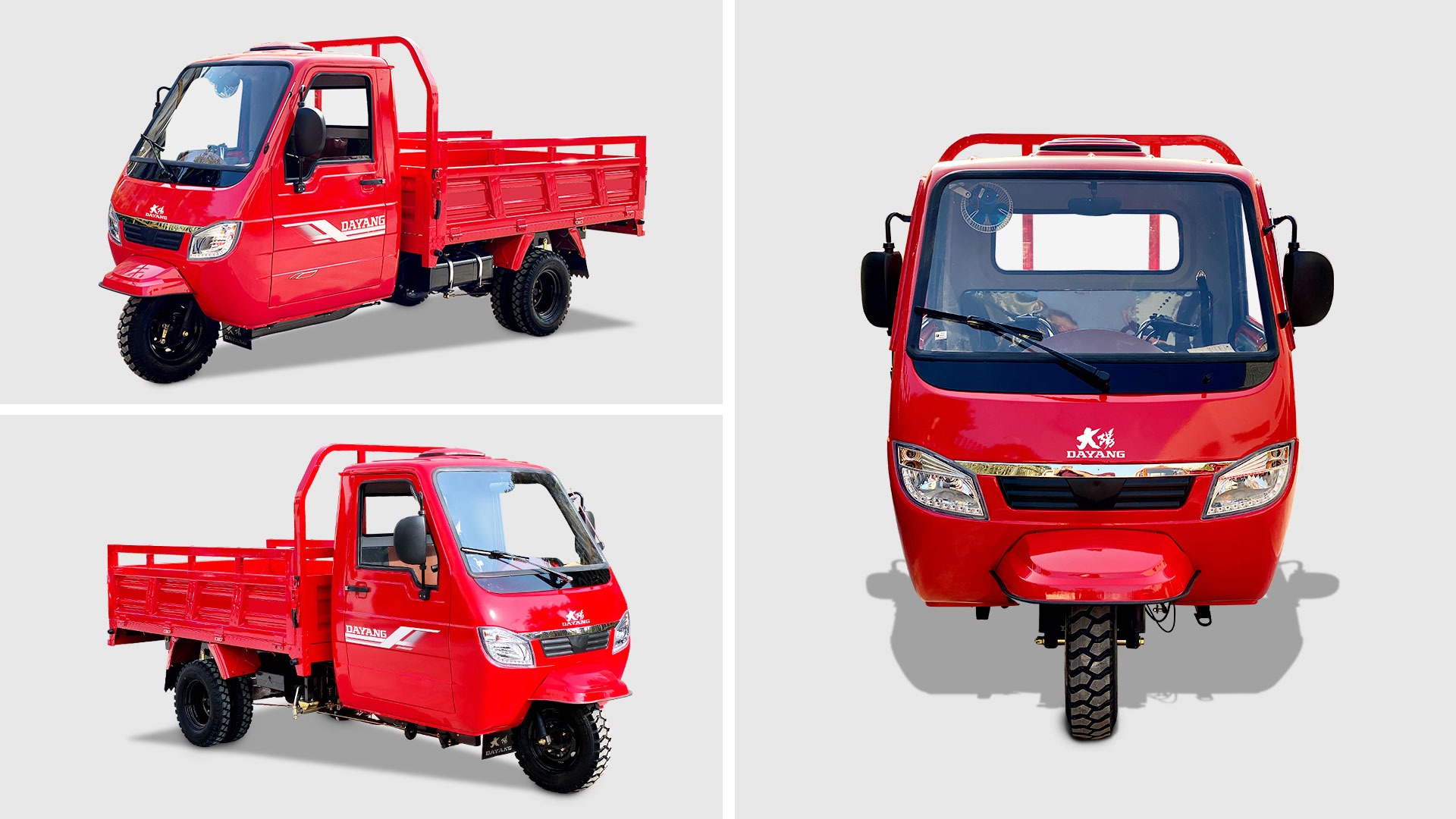 250cc 5 Wheels Pick Up Cargo Tricycle With Huge Enclosed Cabin And 1000W Motor