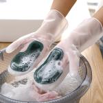Silicone Dish Washing Gloves Reusable Cleaning Gloves Silicone Scrubber Gloves