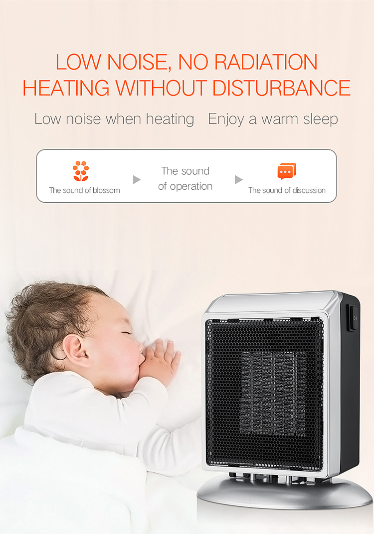 17x12.5x19.5cm Industrial Mini PTC Ceramic Electric Fan Air Heater for Energy Saving