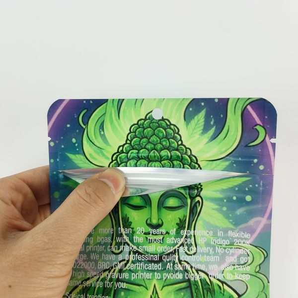 Custom Irregularly Shaped Die Cut 3.5g Mylar Plastic Bags Reusable Seal for Food Pet Food Storage