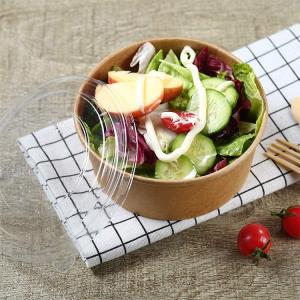 Wholesale Customized Biodegradable Noodles Salad Fast Food Packaging Disposable Kraft Salad Cardboard Hot Food Salad Soup Paper Bowl from china suppliers