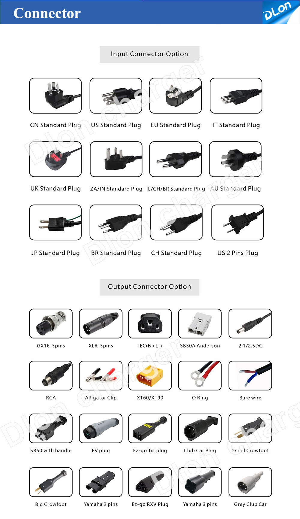 Automatic smart portable factory lead acid / lifepo4 48 volt ezgo rxv golf cart charger waterproof 48v 18a 48v 20a