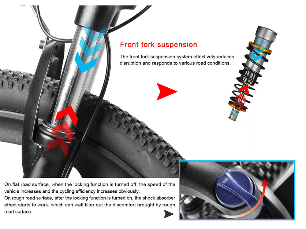 Samebike 26 Inch Folding Electric Bike LO26 With 10.4Ah Lithium Battery